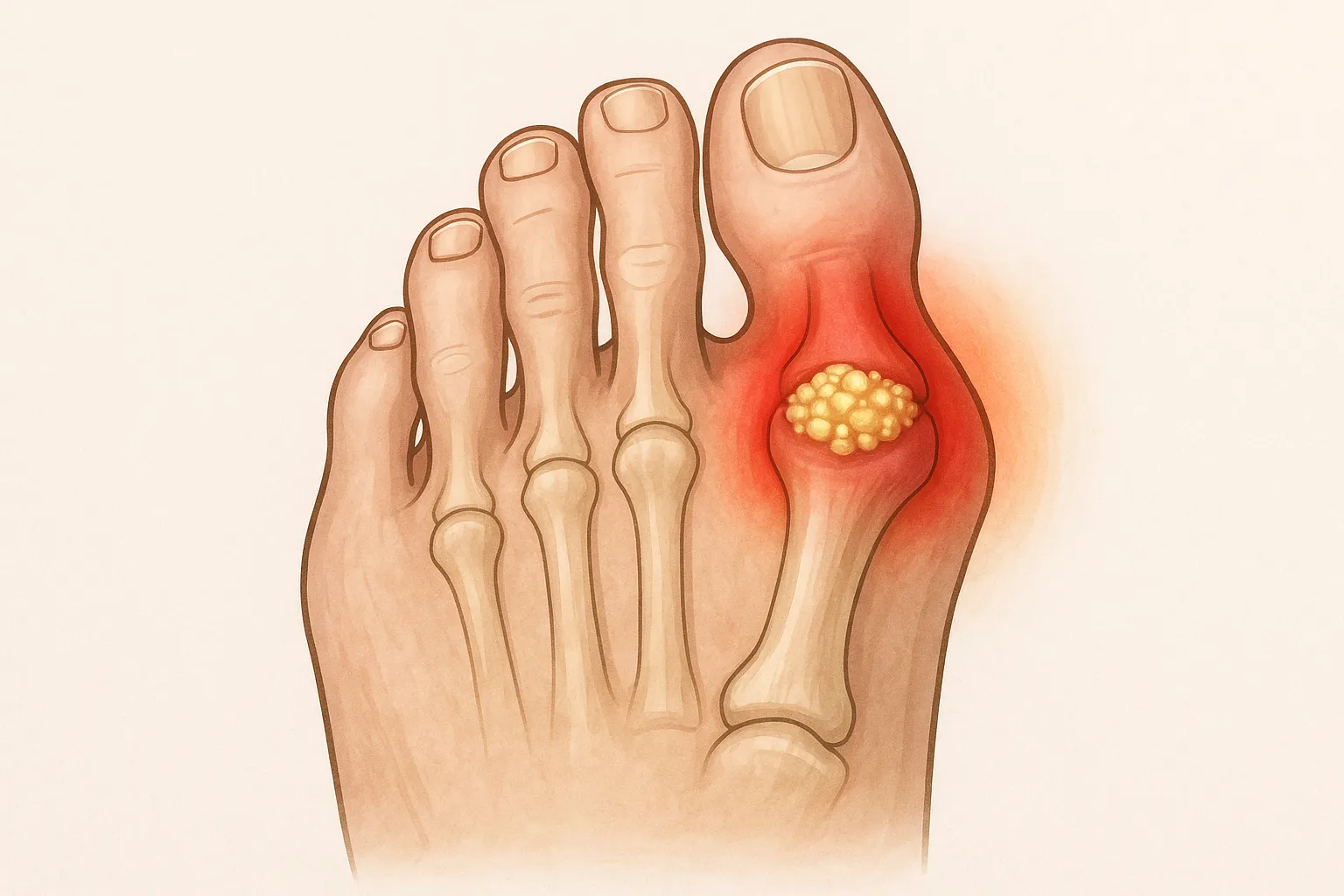 통풍 이해를 돕기 위한 이미지